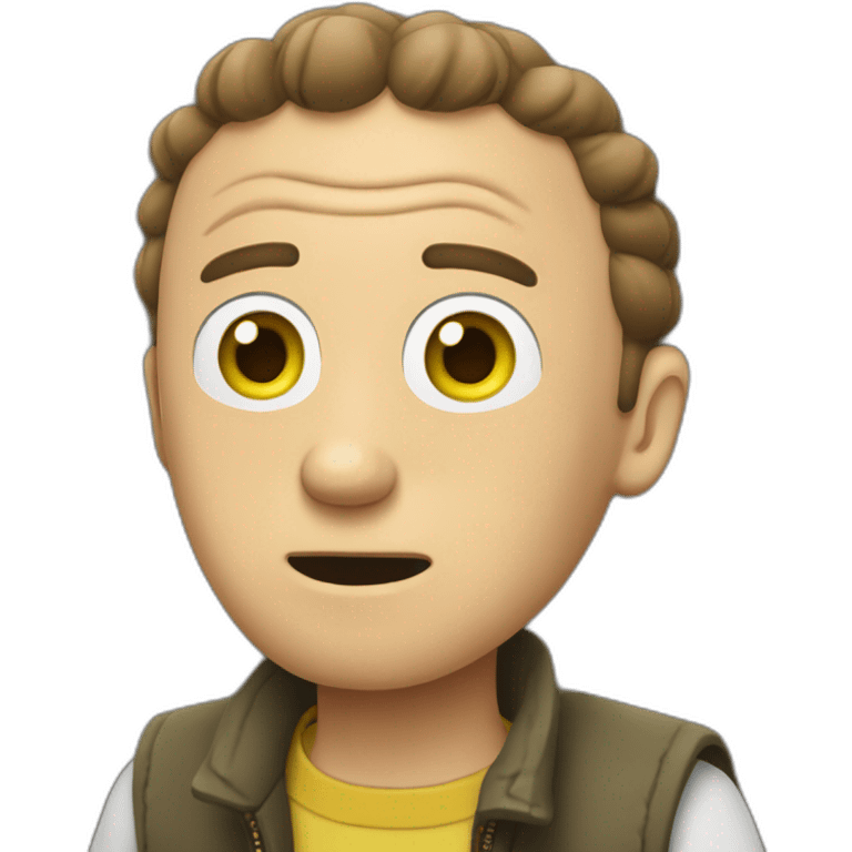 Morty qui joue à la gamboy emoji