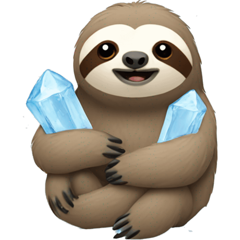 Sloth with ice emoji