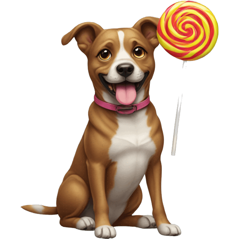 dog with lollypop emoji