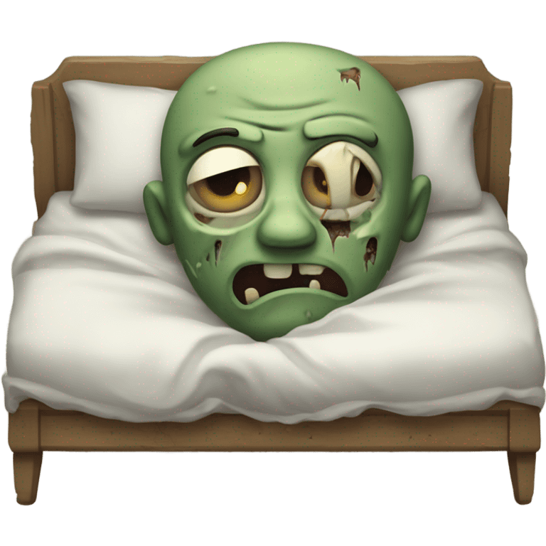 Zombie in bed emoji