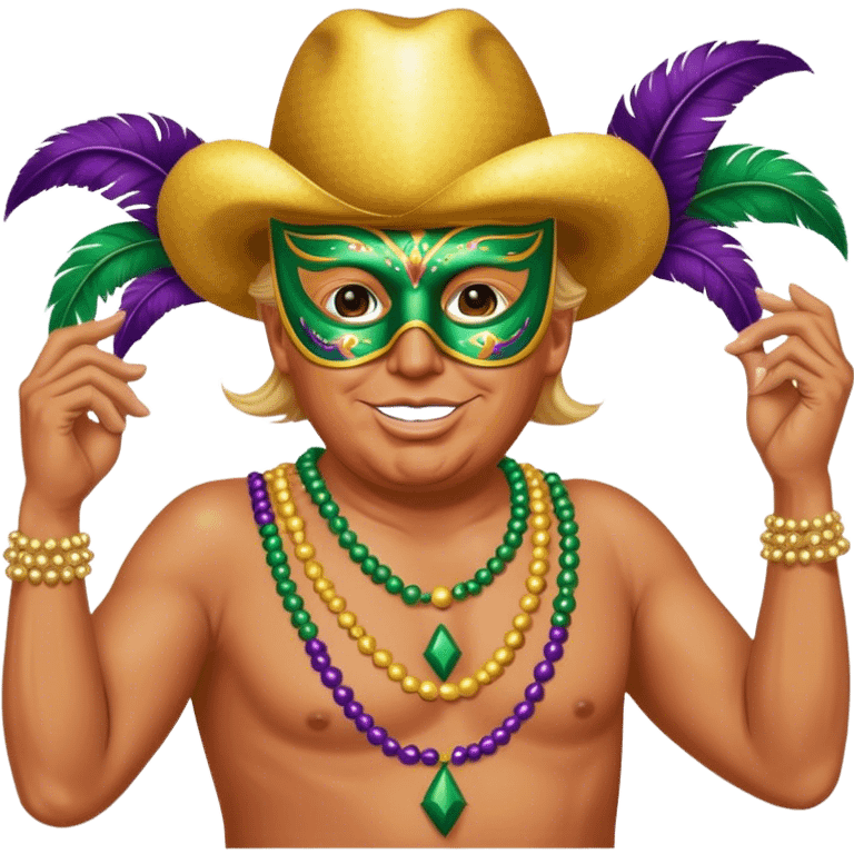 Donald trump dancing at Mardi gras emoji