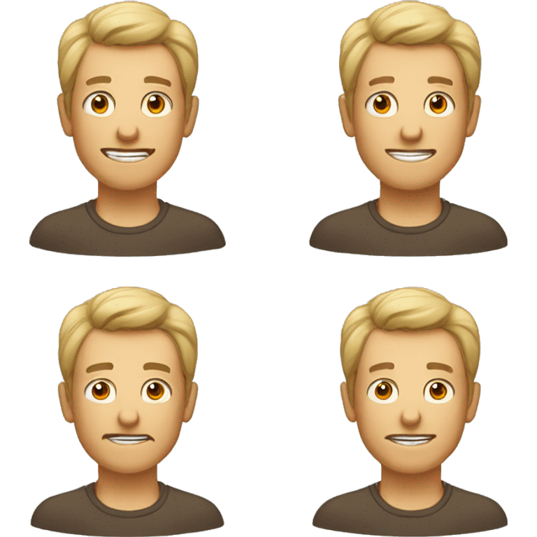 man 6 variants face emoji