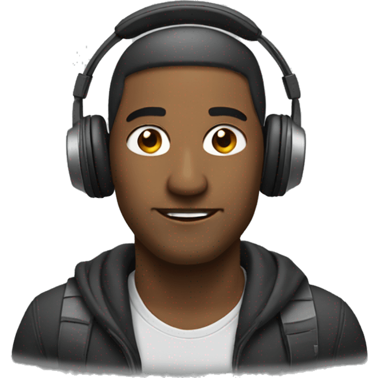 man with headphones on emoji