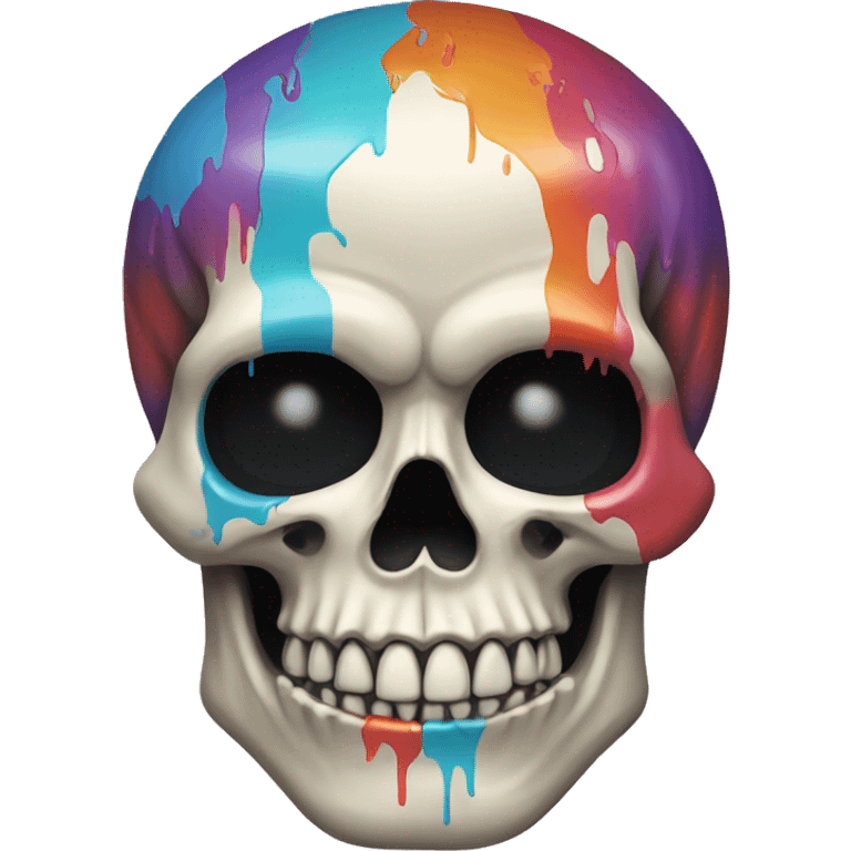 multi-colored skull emoji