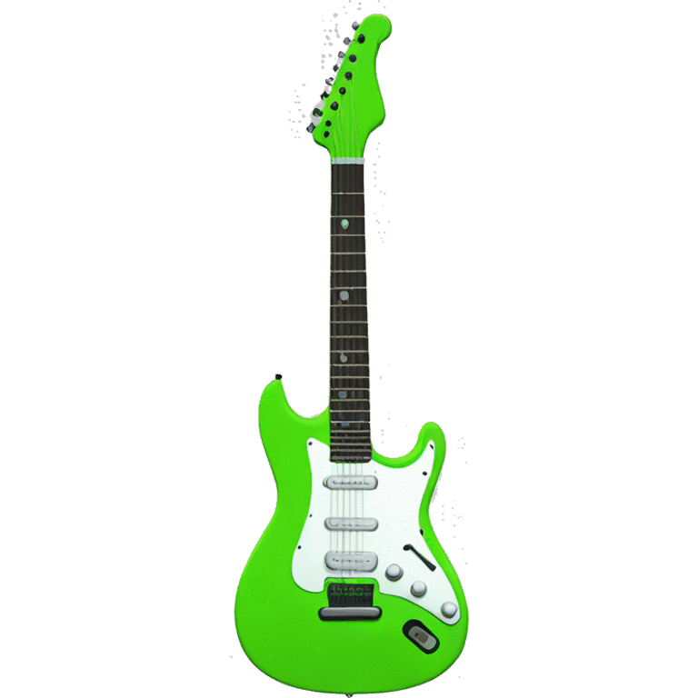 Neon green electric guitar emoji