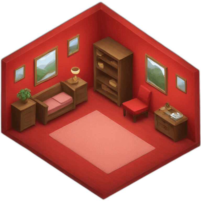 red colored room emoji