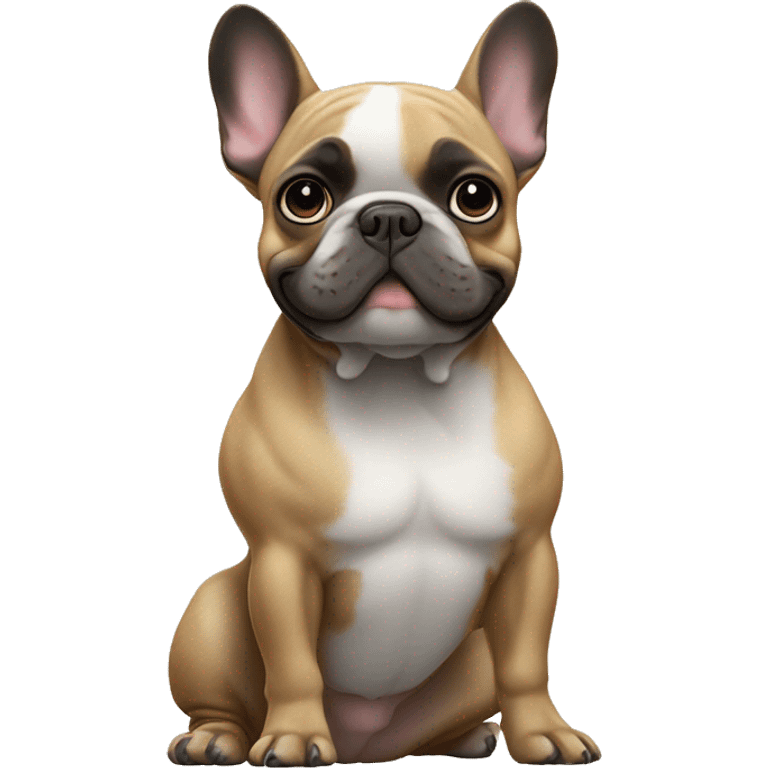 The French bulldog saluting ￼ emoji