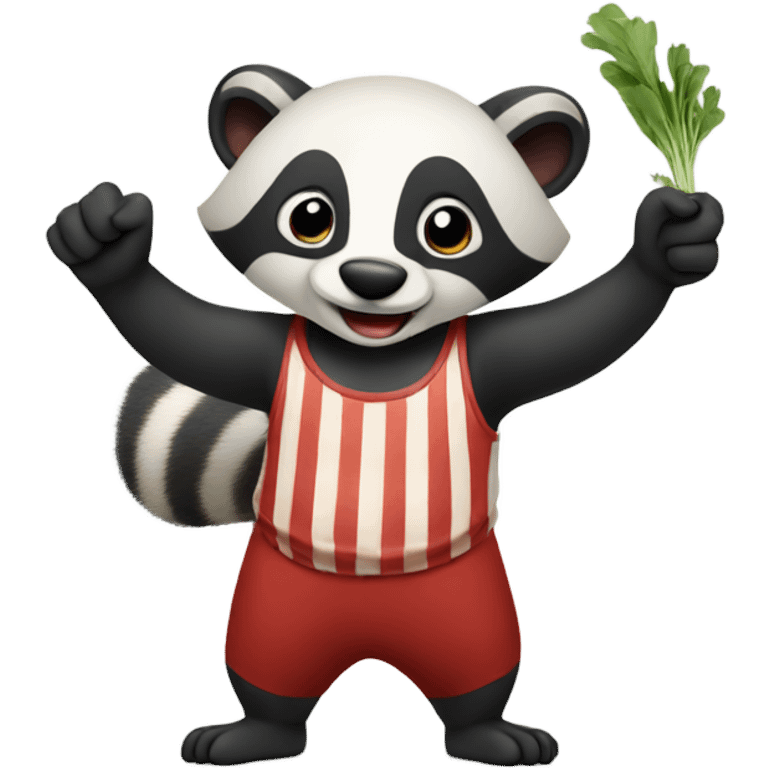 a badger doing the usual italian gesture with his hand emoji