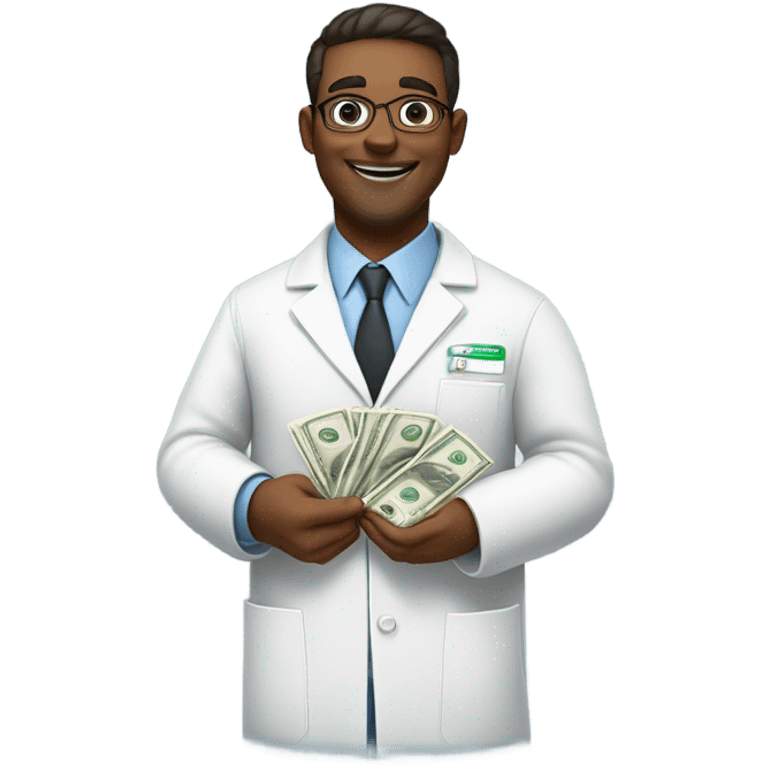 Pharmacist with cash emoji