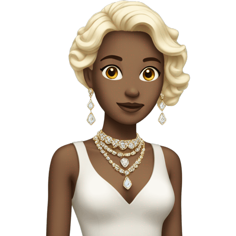 elegant girl with jewelry emoji