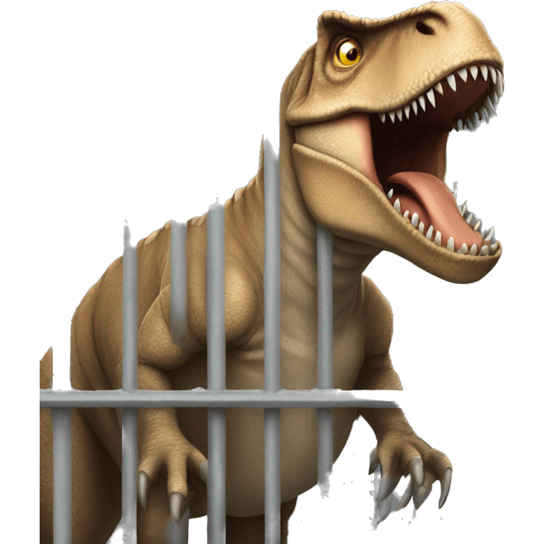 T-rex in jail  emoji