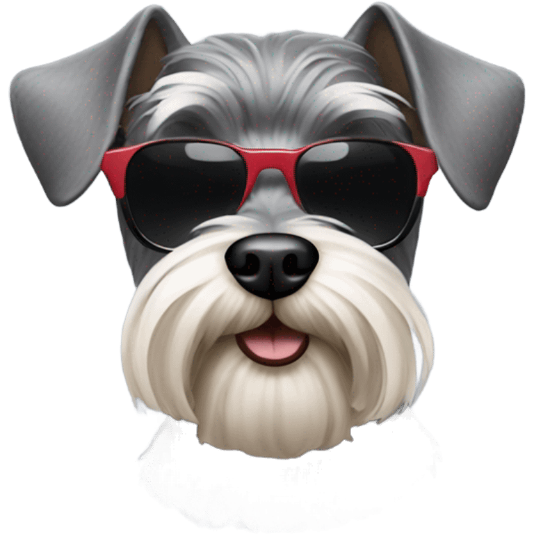 Schnauzer with sunglasses  emoji