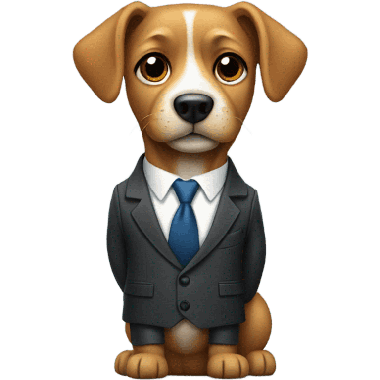 Dog in suit emoji