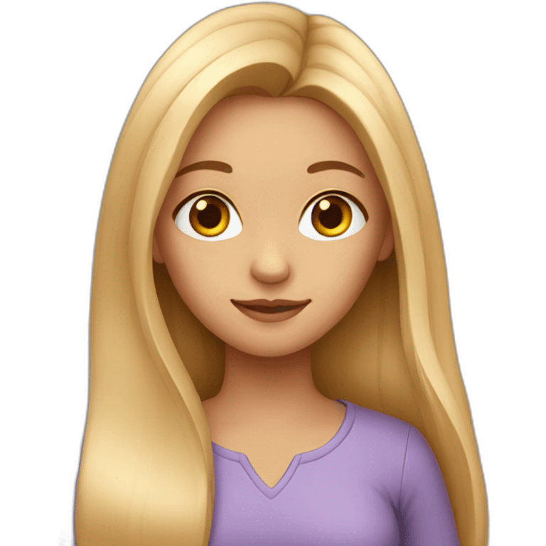 Girl with long hair emoji