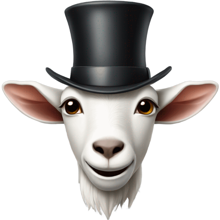 Goat with a top hat emoji