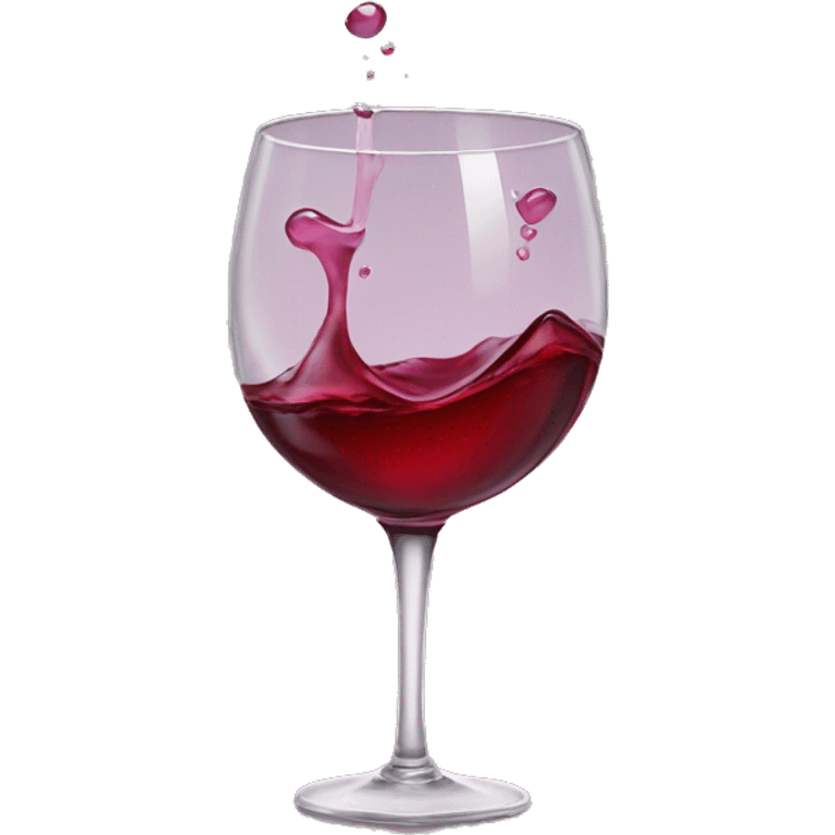 wine overflowing from a glass  emoji