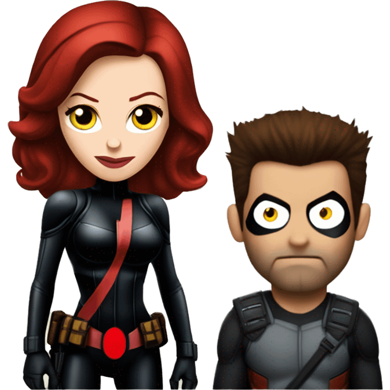 Annie Wersching as Black Widow with Deadpool and Wolverine emoji