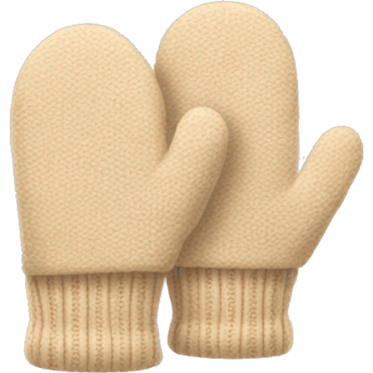 Beige mittens emoji