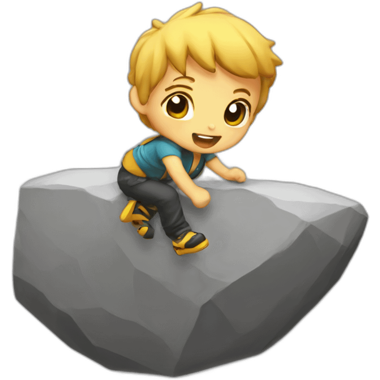 indoor bouldering chibi emoji