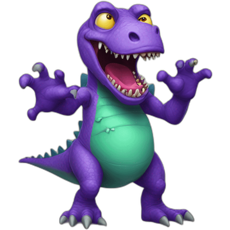 zombie barney dinosaur emoji