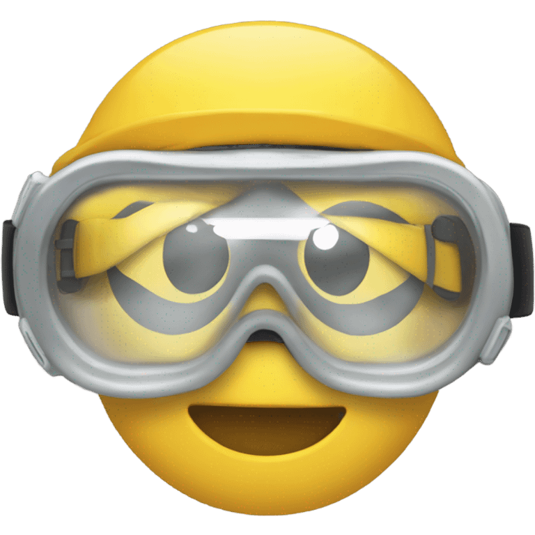 Knocking on goggles emoji