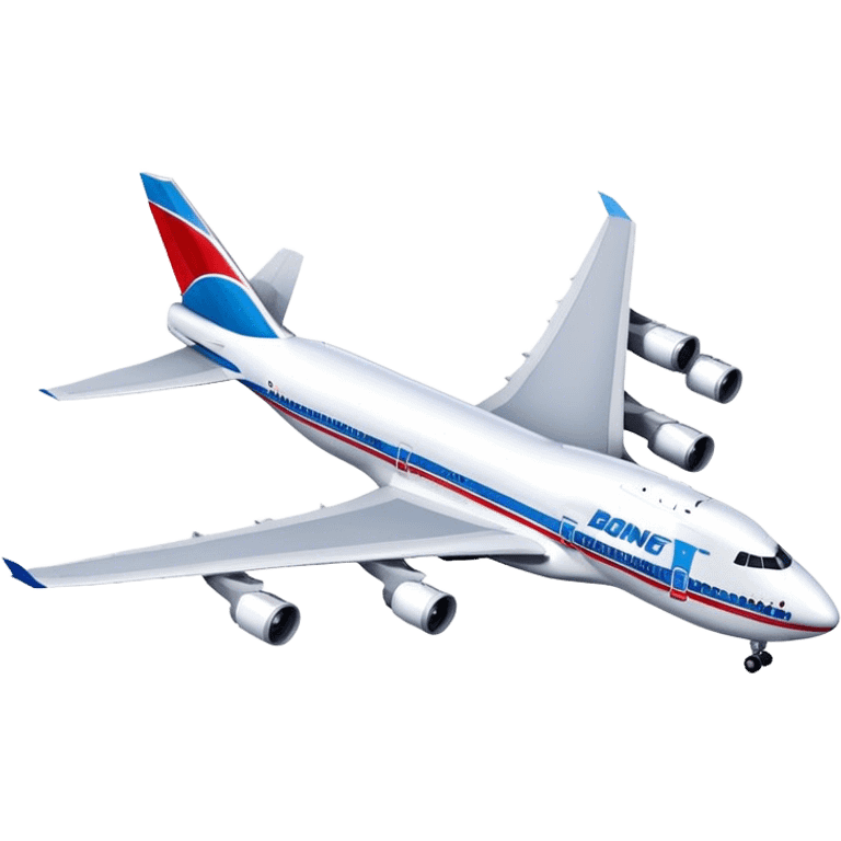 Boeing 747 - Boeing (Model Year: 2020) (Iconic colour: White with red and blue) emoji