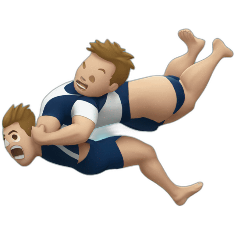 Rugby player diving with shorts emoji