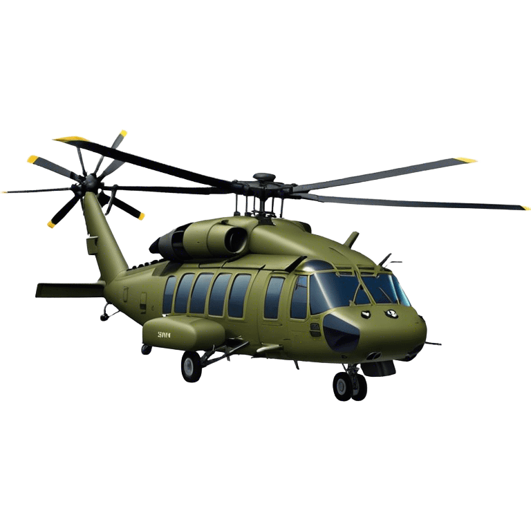 Sikorsky UH-60 Black Hawk - Sikorsky (Model Year: 2022) (Iconic colour: Olive green) emoji