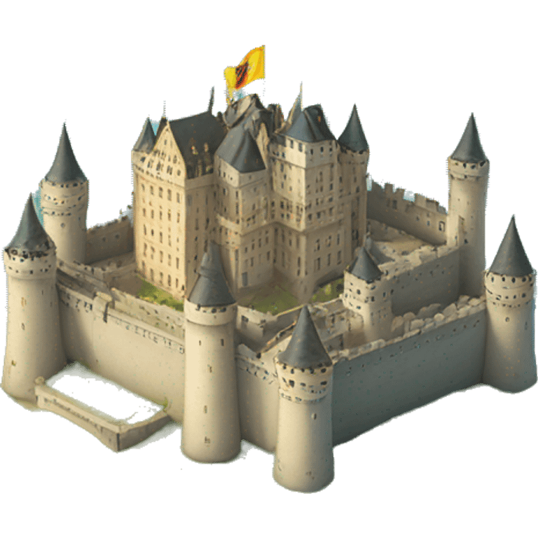 Royal Castle floating above section of Earth emoji