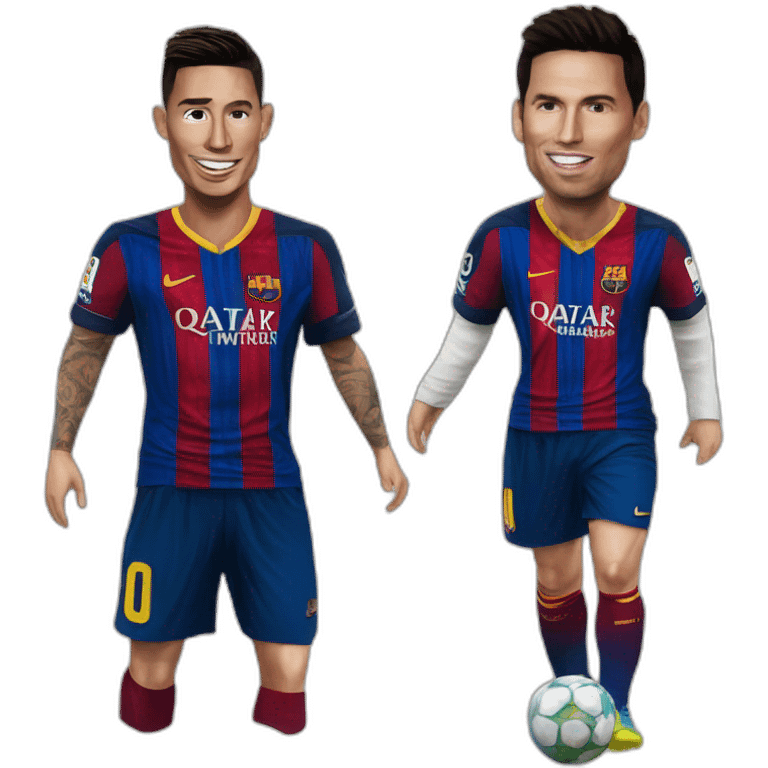 ronaldo frappe messi emoji