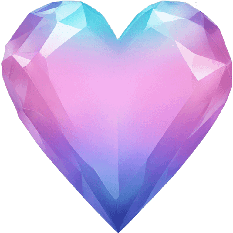 Pastel gradient heart crystal  emoji