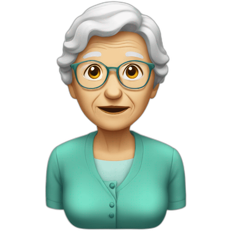 help an old lady emoji