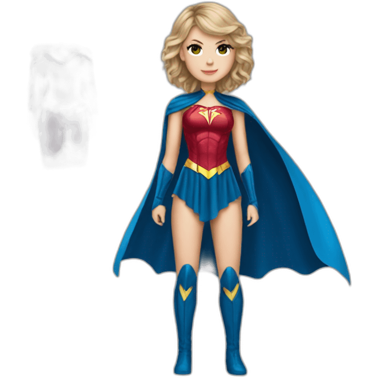 taylor swift wearing a superhero outfit full body emoji