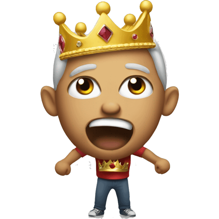 Tossing a crown in anger emoji