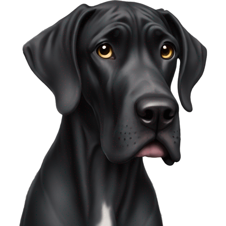 Black great dane emoji