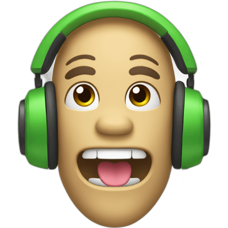 techsupport trex green headphones emoji