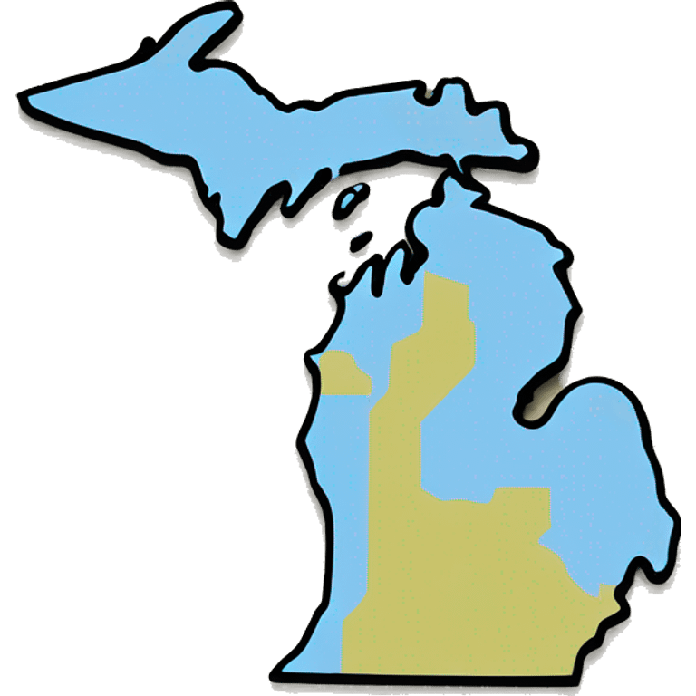 Michigan with up emoji