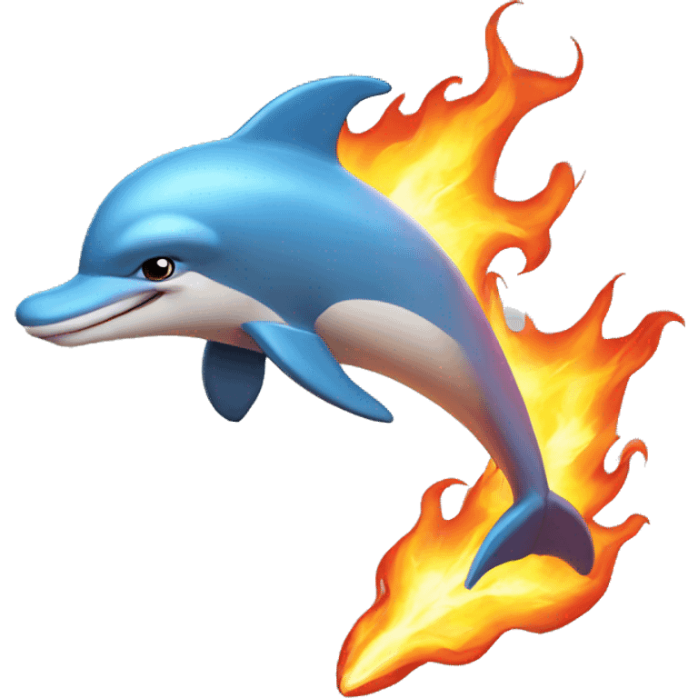 flaming dolphin emoji