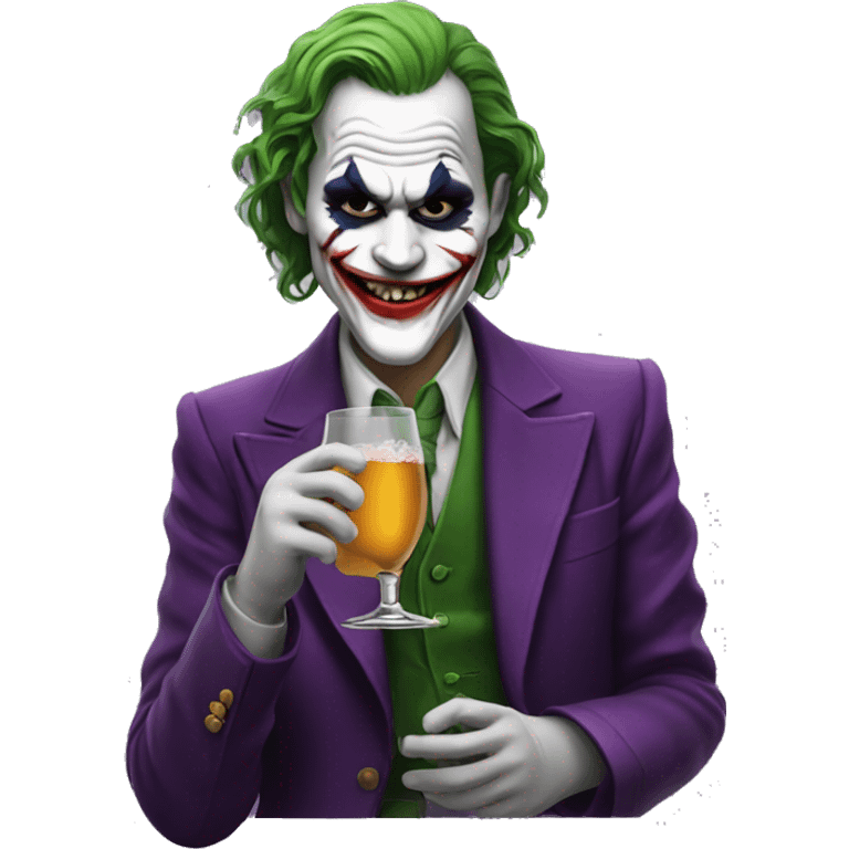 Joker drinking alcohol  emoji