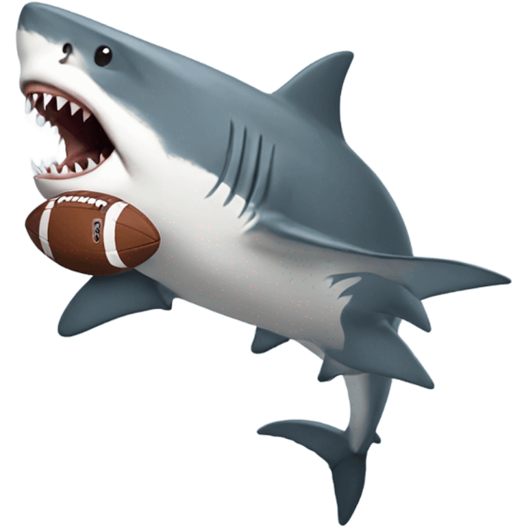 Shark playing football emoji