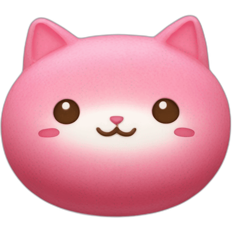 pink rice cake mochi cat emoji