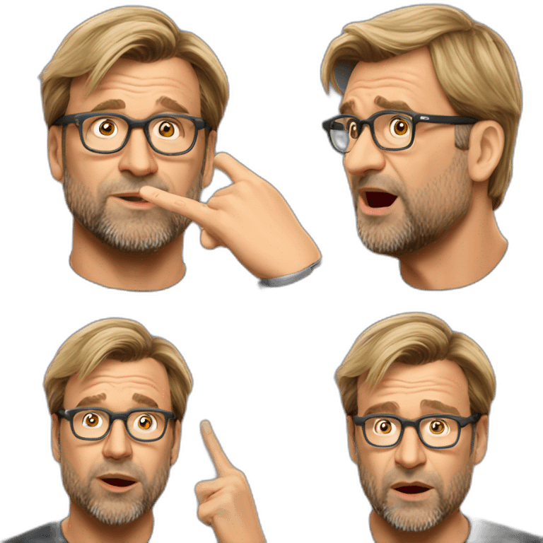 jurgen Klopp is doing "kiss" gesture emoji