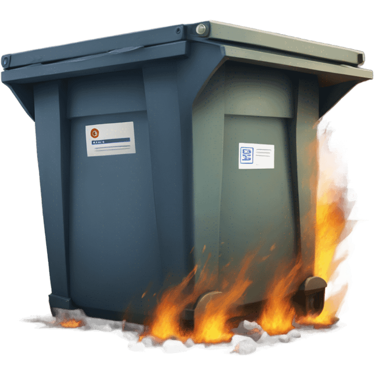 Post office dumpster fire emoji