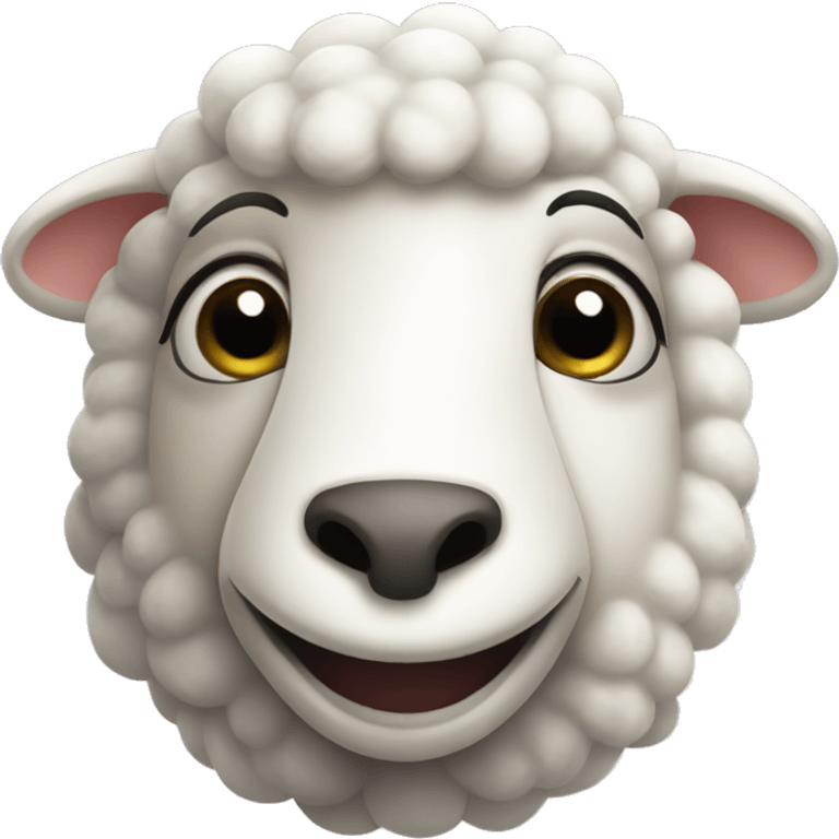 Happy sheep with the inscription „hype” emoji