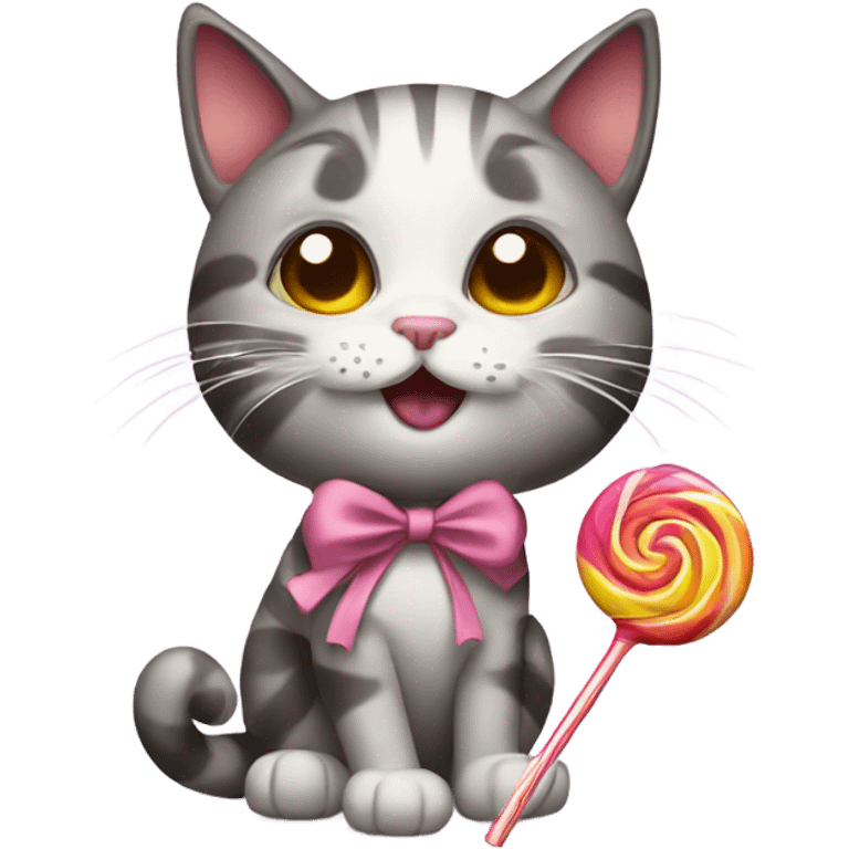 Cat with lollipop  emoji