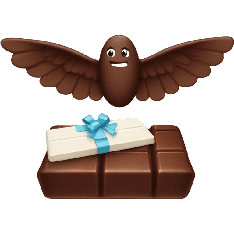 Chocolate bar gift with wings emoji