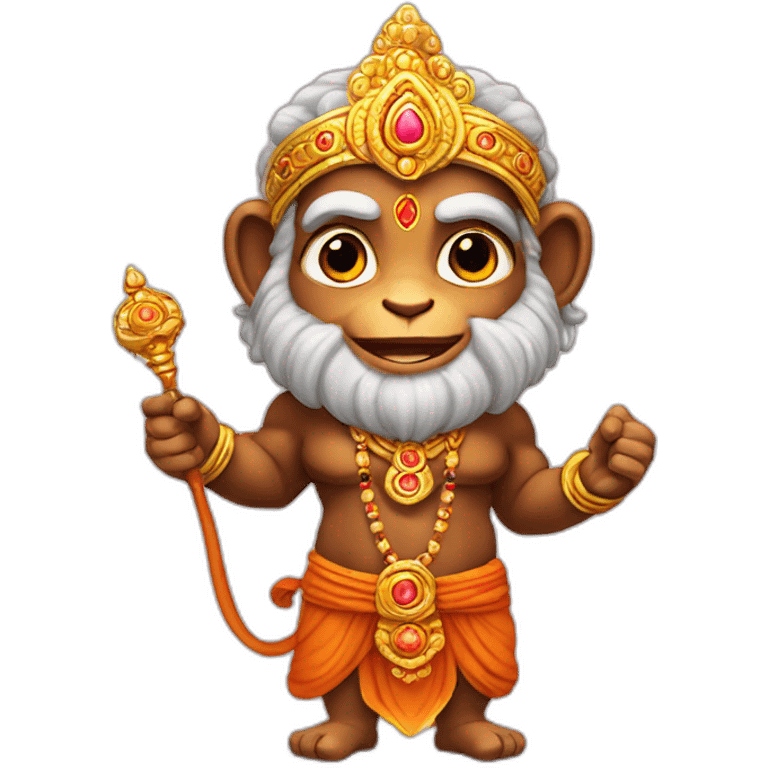 Cute lord Hanuman emoji