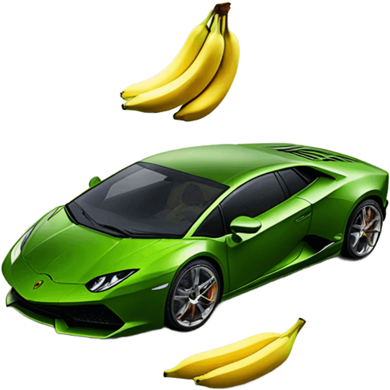 lamborghini, banana  emoji