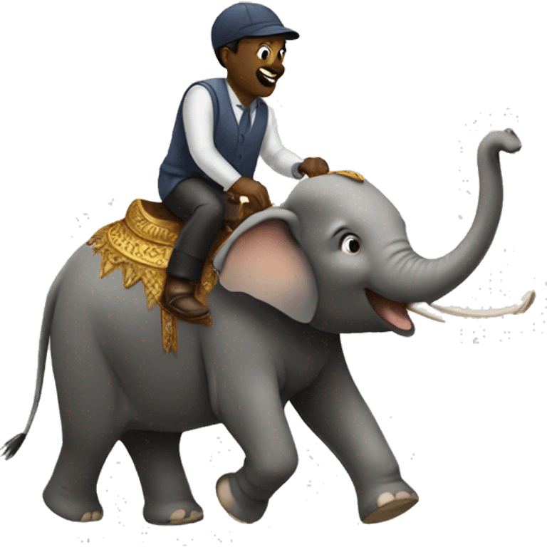 Man riding an elephant  emoji