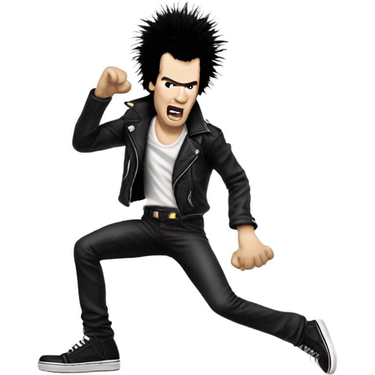 Sid Vicious kicking emoji